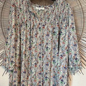 Rose + Olive Floral Blouse